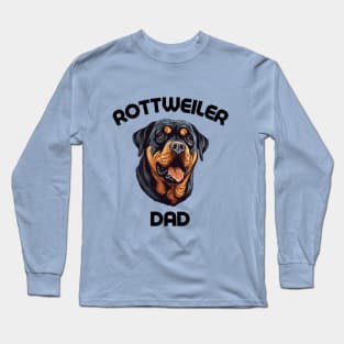 Rottweiler Dad Funny Gift Dog Breed Pet Lover Puppy Long Sleeve T-Shirt